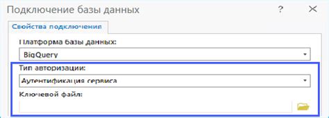 Требования для подключения Google BigQuery