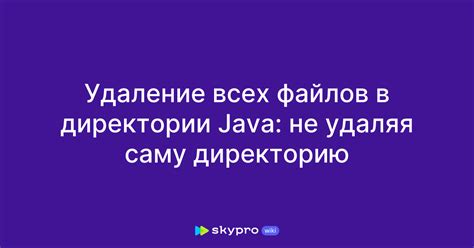 Удаление всех поддиректорий в директории