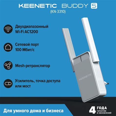 Усилитель Keenetic Buddy 5: Подробная настройка