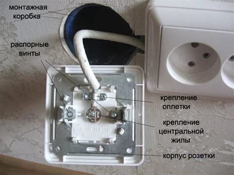 Установка и подключение розетки