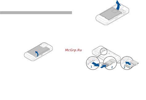 Установка SIM-карты и аккумулятора