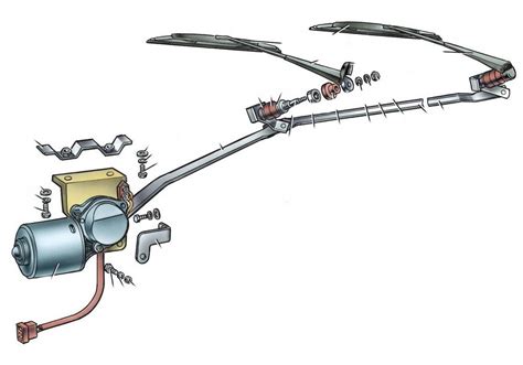 Устройство и компоненты мотора стеклоочистителя