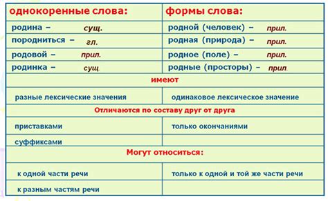 Форма слова и ее связь с родом слова