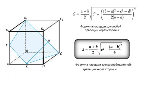 Формула для нахождения площади куба через его ребро