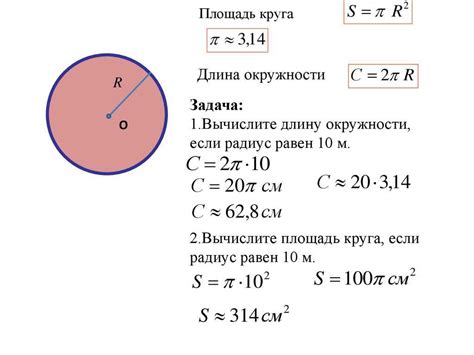 Формула площади круга и ее применение