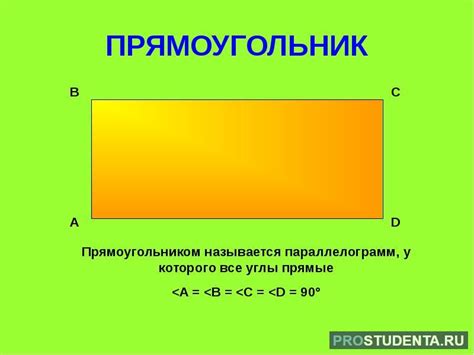 Формула площади прямоугольника