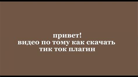 Функционал плагина Тик Ток