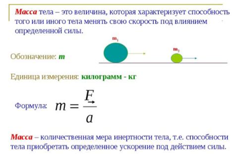 Что такое масса тела?