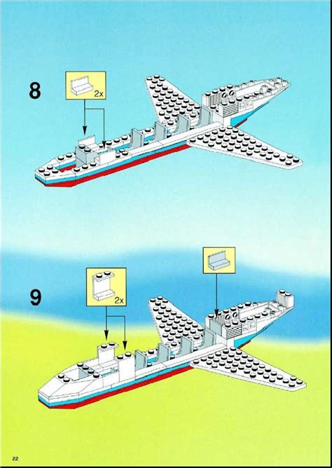 Шаги для построения лего самолета