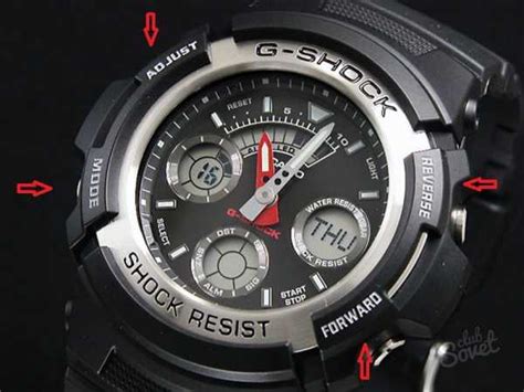 Шаги настройки часов G-Shock ResiST