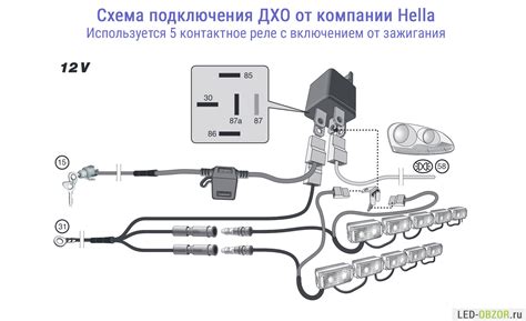 Шаги по подключению ходовых огней на зажигание