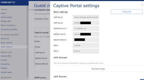 Шаги по установке captive portal на Keenetic