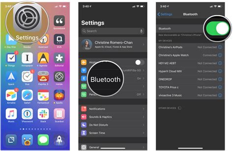 Шаг 2: Убедитесь, что Bluetooth включен на iPhone