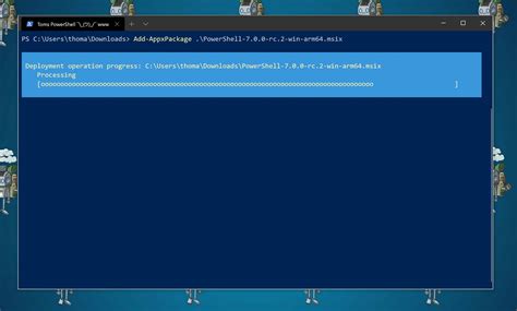 Шаг 2: Установите Powershell 7