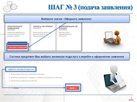 Шаг 4: Подача заявления и получение подтверждения