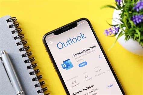 Шаг 5. Проверка функциональности рабочей почты в приложении Outlook на iPhone 13 Pro