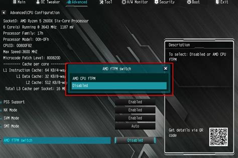 Asrock X370: Включение TPM 2.0 в BIOS