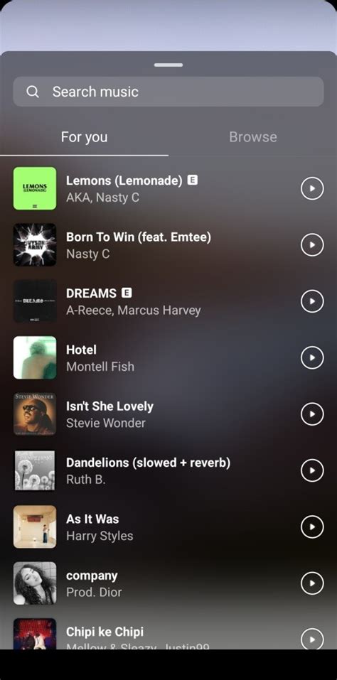 Instagram Music Library