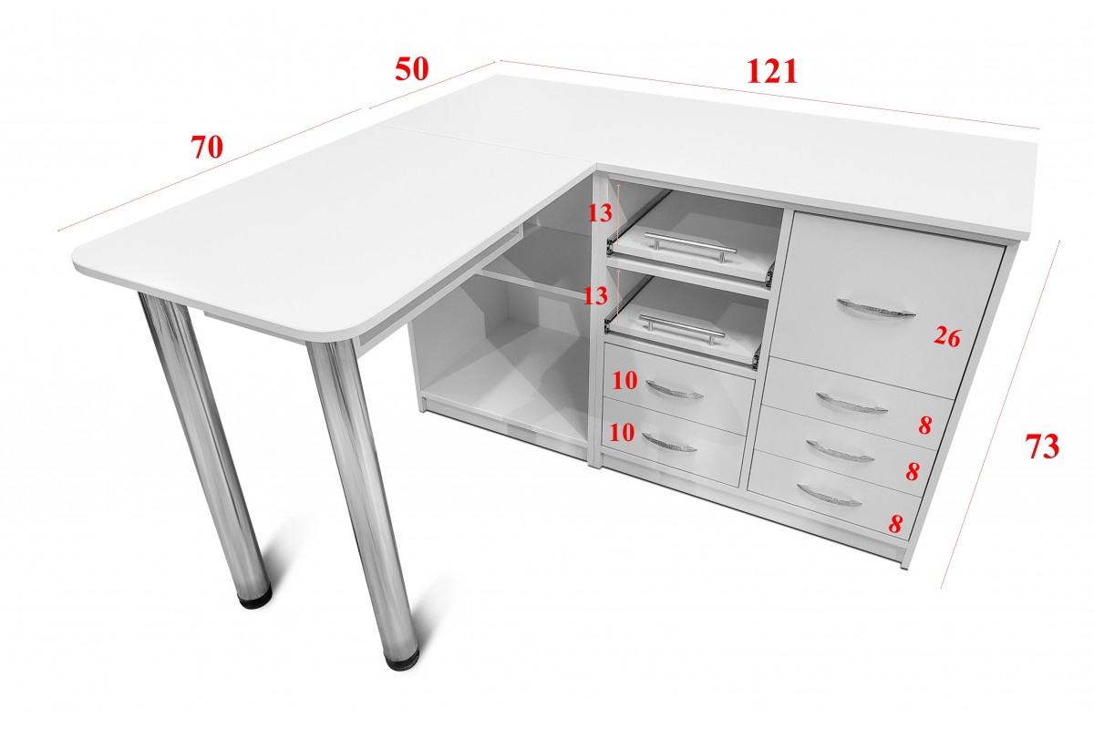 стандартные размеры стола для маникюра